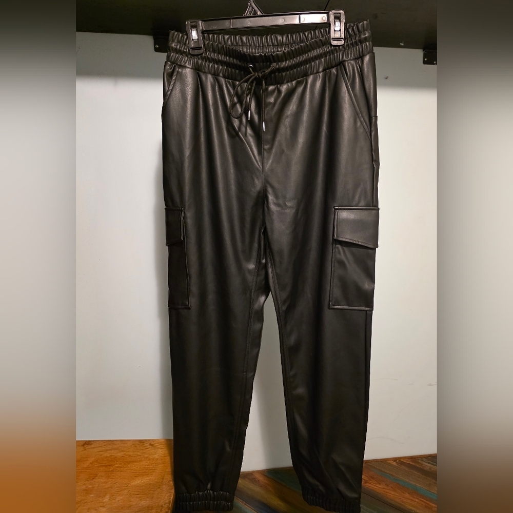 RD Style Vegan leather Joggers
